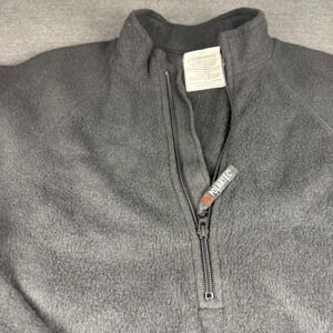 Mens Polartec Fleece 1/4 Zip Pullover Black L-RG NSN 8415015488063 Made in USA
